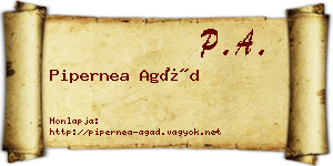 Pipernea Agád névjegykártya